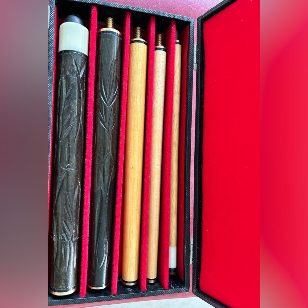 Vintage 5 Piece Wooden Pool Cue Stick